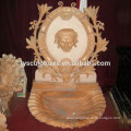 Antique marble carving wall hanging roman head interior stone wall fountain